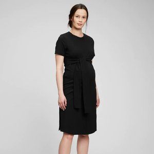 Gap Maternity Tie-Belt Dress (Black)